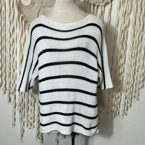 M Made in Italy NWT Open Weave Dolman Sleeve Top XL